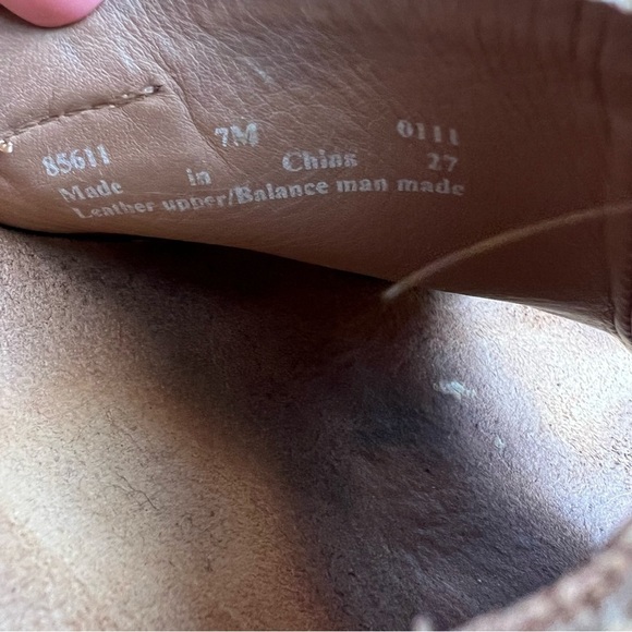 Clarks Elements Slingback Wedge Sandals Harwich Middy Tan Cognac‎ Suede size 7 M - Picture 2 of 9